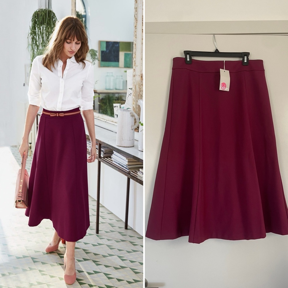 NWT $125 Boden Midi Skirt Size 10p